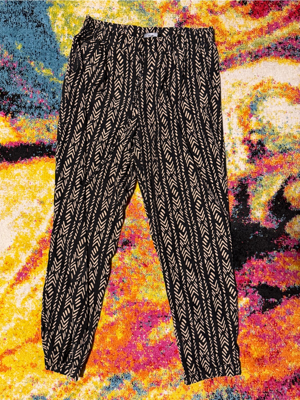 Black & Cream chevron vintage pants